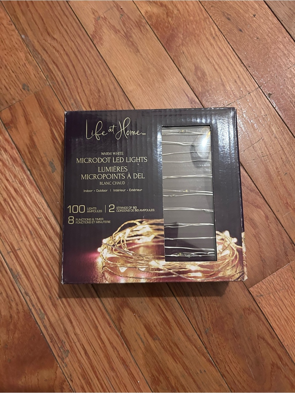 Warm White Microdot LED Lights - 100 Count (2 strings of 50)